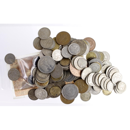 554 - World Coins (over 120) 19th-20thC assortment, silver noted, includes many Chile and also Cuban silve... 