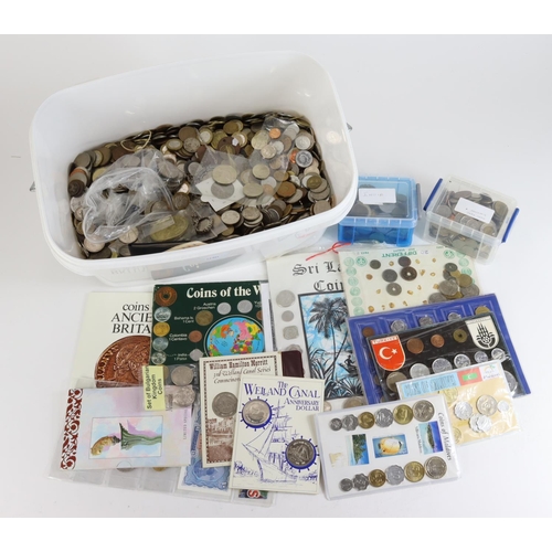 558 - World Coins, approx. 22KG, plus various souvenir sets.