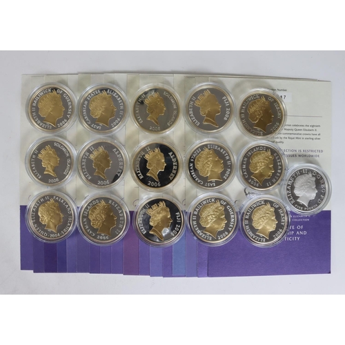 560 - World Crown-size silver Proofs (16) all from the 