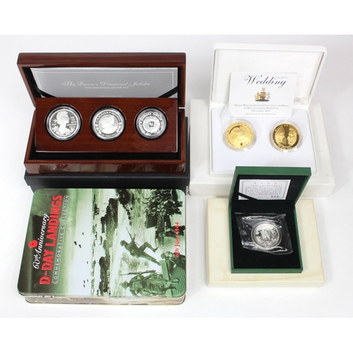 565 - World Silver Proof boxed items. Alderney £5 two coin set 2011 