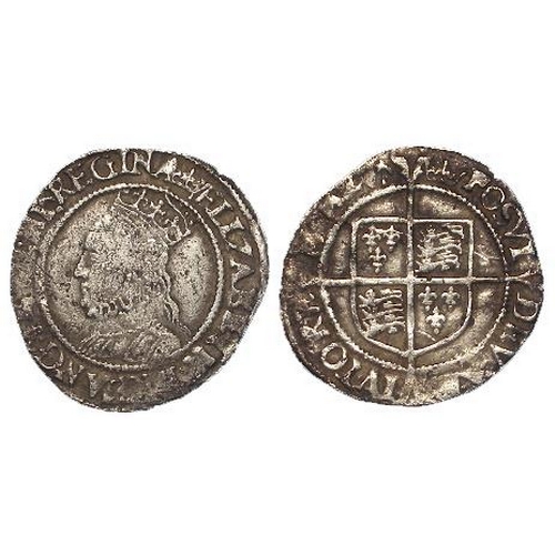 633 - Elizabeth I silver halfgroat, Third and Fourth Issues, mm. Coronet 1567-1570, no rose or date, Spink... 