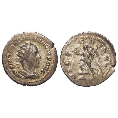 715 - Roman Imperial, Trajan Decius AR Antoninianus, Victory l. type, 4.03g, aEF