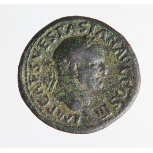 718 - Roman Imperial, Vespasian AE As, Victory r., 11.04g, Fine.