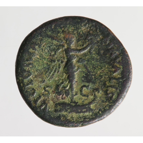 718 - Roman Imperial, Vespasian AE As, Victory r., 11.04g, Fine.