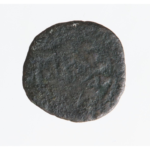 726 - Scotland, James IV billon Penny, Fair, with an old hand-written note misidentifying it.