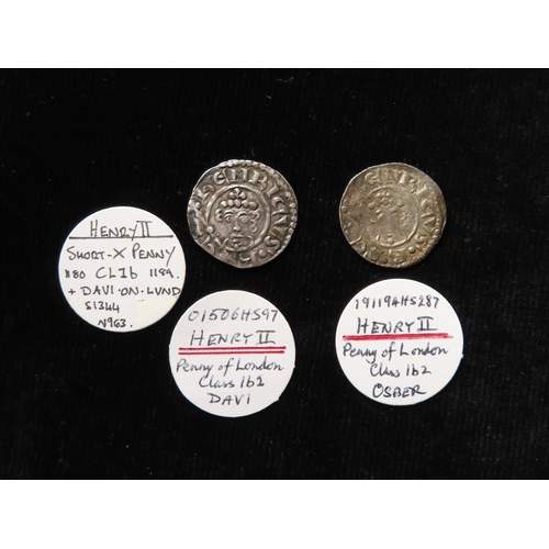 734 - Henry II (1154-1189), Short Cross Pennies (2), class 1b2, London: DAVI, 1.43g, large flan VF, ex-M. ... 