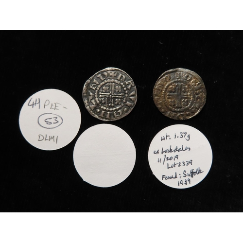 734 - Henry II (1154-1189), Short Cross Pennies (2), class 1b2, London: DAVI, 1.43g, large flan VF, ex-M. ... 