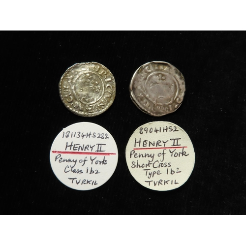 765 - Henry II (1154-1189), Short Cross Pennies (2), class 1b2, York, TVRKIL: 1.39g Fine, small chip, ex-S... 