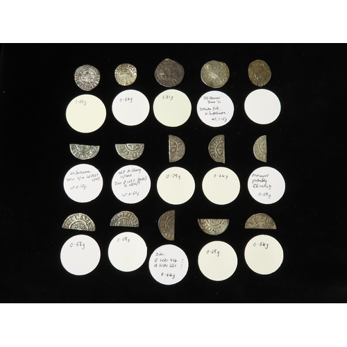 770 - Richard I (1189-1199) and John (1199-1216), Short Cross Pennies (4) and cut Halfpennies (10) (in the... 