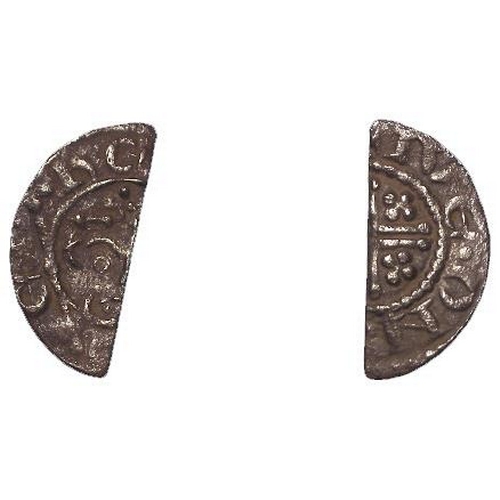 825 - John (1199-1216), Short Cross cut Halfpenny (in the name of Henry), class 4b, Shrewsbury: +IVE.ON[  ... 