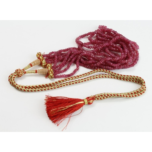 155 - As new Ruby beaded necklace