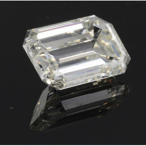 278 - Single rectangular step cut loose diamond without certification, calculated as weighing approx. 2.0c... 