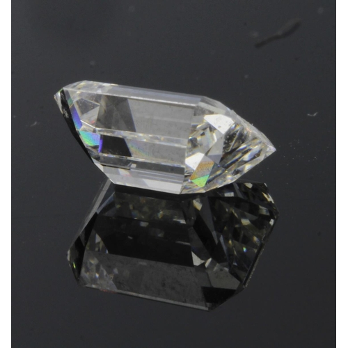 278 - Single rectangular step cut loose diamond without certification, calculated as weighing approx. 2.0c... 