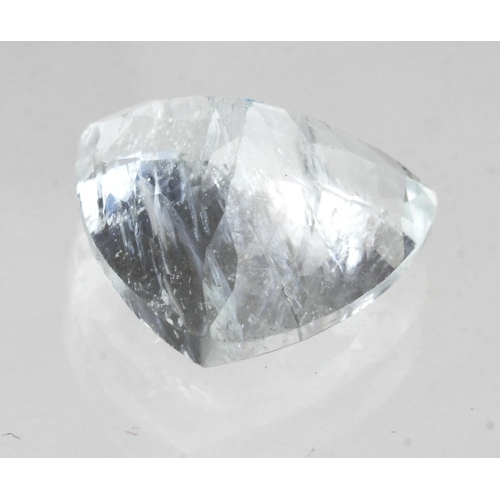 317 - 10.66ct Trillion Cut IDT Certified Aquamarine Gemstone