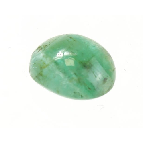 321 - 3.26ct Cabochon Certified Loose Emerald Gemstone