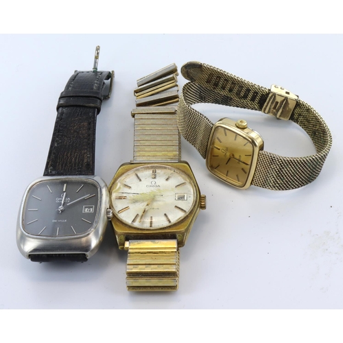 346 - Three Omega wristwatches all AF