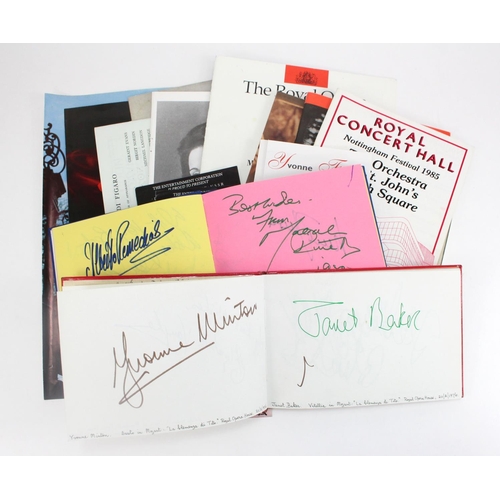 892 - Two autograph albums containing over 100 signatures of various opera singers including Placido Domin... 