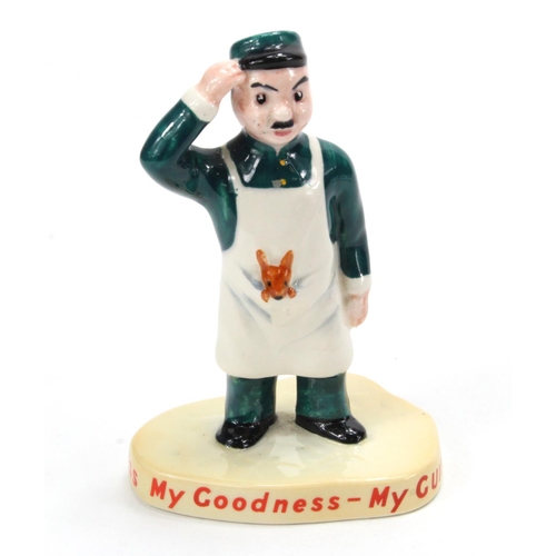 958 - Guinness. Carlton Ware Guinness Zoo Keeper, circa 1957, makers stamp to base, height 95mm approx.