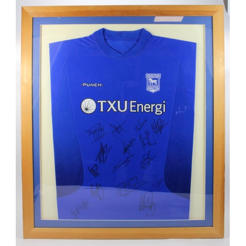 962 - Ipswich Town FC authentic prototype Home Shirt from the 2003/04 Season with 15x First Team and Coach... 