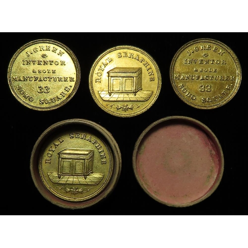 1066 - Victorian Advertising Counters (4) gilt or yellow bronze alloy d.21mm; a set of four advertising the... 