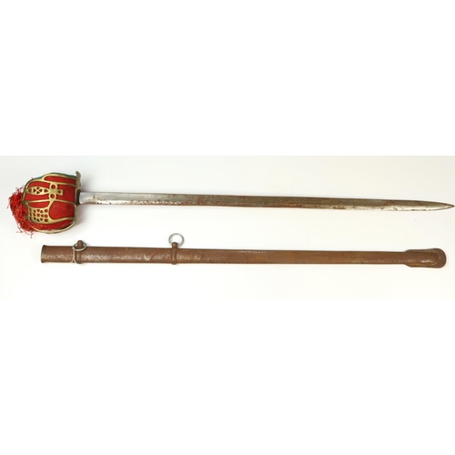 1736 - Modern copy of a Highland Officers basket hilted sword. Blade 34