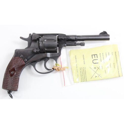 1737 - Nagant M1895 (gas seal) Revolver, blackened finish, frame dated 1915, matching No's 75629. Chequered... 