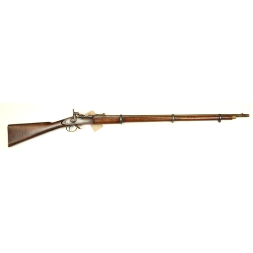 1752 - Rifle - a .577 Snider MkII, 3 band Volunteer model, double line lockplate marked 'Smith', most likel... 