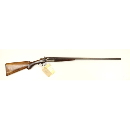 1761 - Shotgun, 20 Bore double barrel, attractive with engraved back action locks, inert hammers. Barrels 2... 