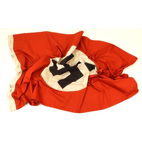 1796 - German 1936 dated NSDAP party flag 5 X 3 with various stencilling to the lanyard.