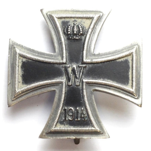 2080 - Imperial German WW1 Iron Cross 1st class private purchase solid construction example.