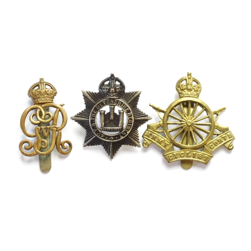 2155 - Badges including 4th VB Devonshire Regt, GRV Norfolk Yeomanry, Army Cyclist Corps.