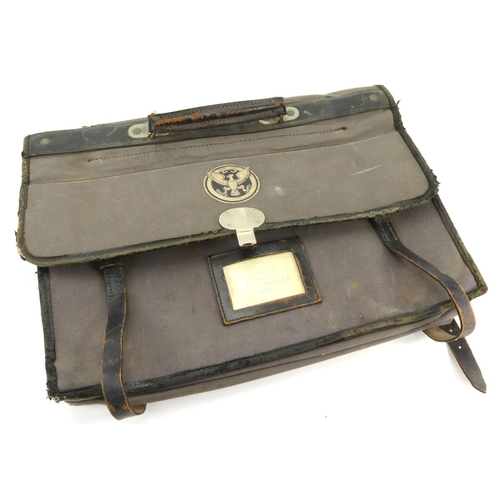 2553 - WW2 Briefcase that belonged to a Pilot in Eagle Squadron. A Sqn that was made up of American volunte... 