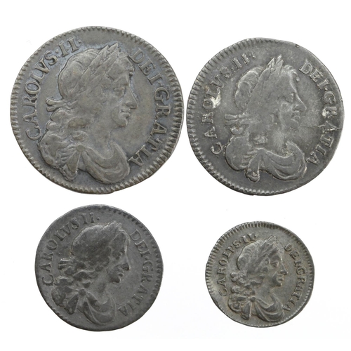 566 - Maundy Set 1677 matching tone: 1d slightly bent VF, 2d Fine, 3d Fine, and 4d nVF.