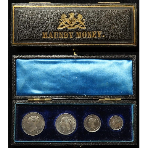 575 - Maundy Set 1883 lightly toned aFDC with a contemporary undated RM black case.