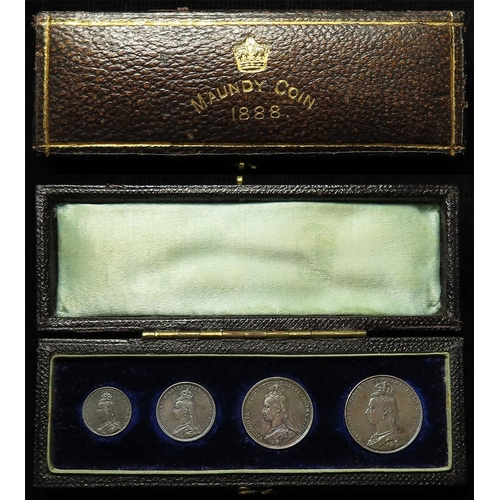 578 - Maundy Set 1888 iridescent toned nFDC with an original dated RM black case.