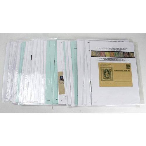 69 - Boxfile with well written up exhibition display sheets in plastic pockets - Switzerland collection o... 