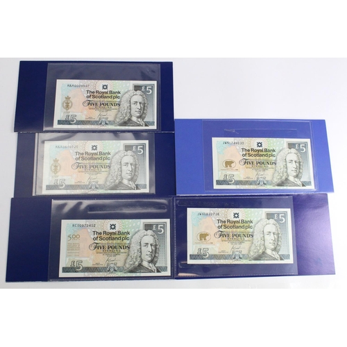 454 - Scotland, Royal Bank of Scotland (19), a good group of Uncirculated Commemorative notes, 5 Pounds (2... 