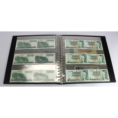 456 - Scotland, Royal Bank of Scotland (80), collection in Lindner album, 20 Pounds (1) dated 2000, 10 Pou... 