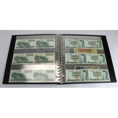 456 - Scotland, Royal Bank of Scotland (80), collection in Lindner album, 20 Pounds (1) dated 2000, 10 Pou... 