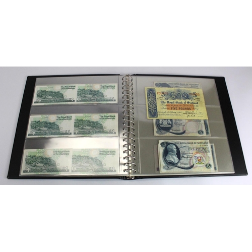 456 - Scotland, Royal Bank of Scotland (80), collection in Lindner album, 20 Pounds (1) dated 2000, 10 Pou... 