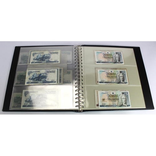 456 - Scotland, Royal Bank of Scotland (80), collection in Lindner album, 20 Pounds (1) dated 2000, 10 Pou... 