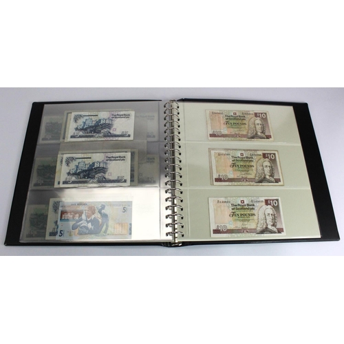 456 - Scotland, Royal Bank of Scotland (80), collection in Lindner album, 20 Pounds (1) dated 2000, 10 Pou... 