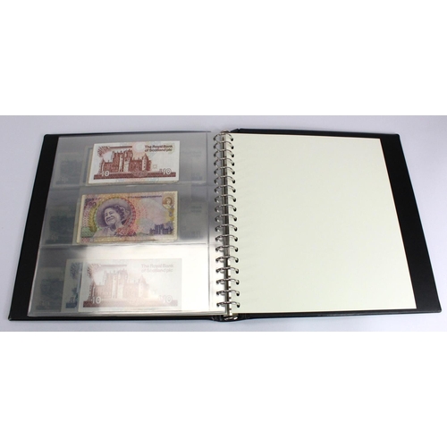 456 - Scotland, Royal Bank of Scotland (80), collection in Lindner album, 20 Pounds (1) dated 2000, 10 Pou... 