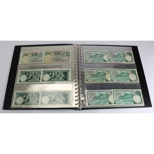 456 - Scotland, Royal Bank of Scotland (80), collection in Lindner album, 20 Pounds (1) dated 2000, 10 Pou... 