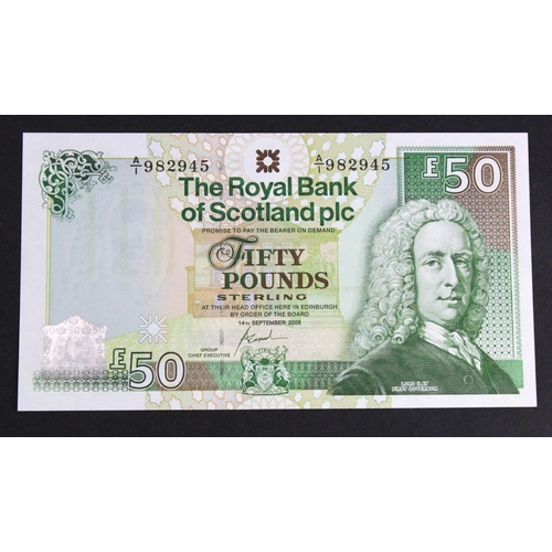 467 - Scotland, Royal Bank of Scotland 50 Pounds dated 14th September 2005, FIRST RUN 'A/1' prefix, serial... 