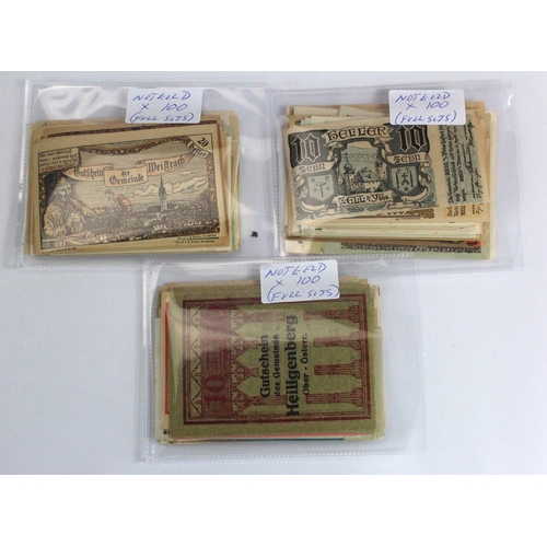 486 - Austrian Notgeld issues (300), 1920's small size emergency private issues from Austrian towns/cities... 
