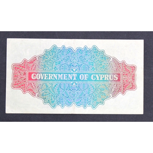 557 - Cyprus 1 Shilling dated 1st May 1942, portrait King George VI at centre, serial C/4 194605 (TBB B120... 