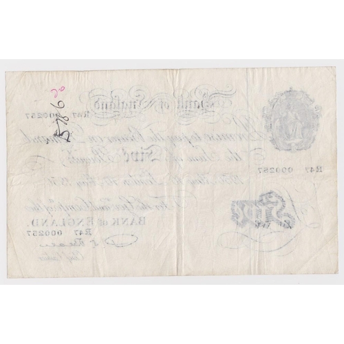 64 - Beale 5 Pounds dated 10th May 1950, serial R47 000257 (B270, Pick344) ink annotations on reverse, Fi... 