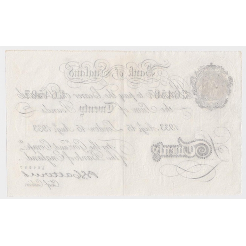 85 - Catterns BERNHARD note, 20 Pounds dated 15th August 1933, serial 47/M 64587 (B230 for type) Operatio... 