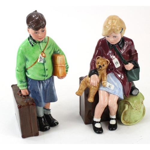 1012 - Two Royal Doulton Children of the Blitz limited edition figures, comprising Boy Evacuee (HN3202, 514... 